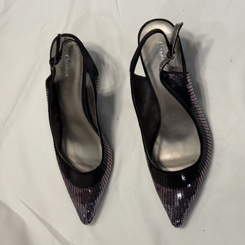 Cesare Mid Heel Slingbacks